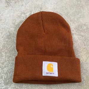 Unisex Knit Cuffed Brown Beanie Hat